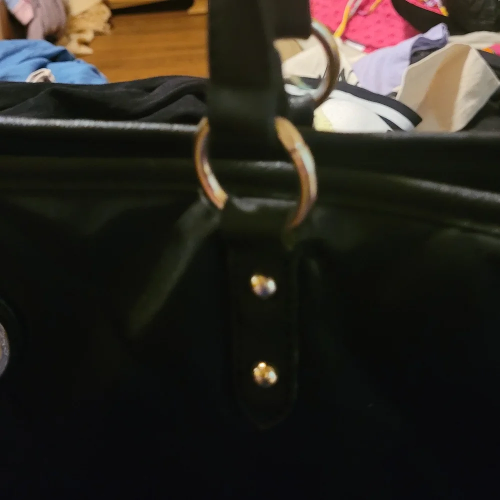Tommy Hilfiger Black Quilted Tote Bag